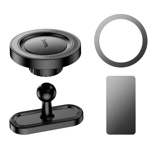 Автодержатель Hoco H58 Show ring magnetic car holdermulti-scene Черный - фото 6
