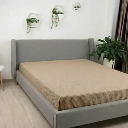 Простирадло Бамбук Бежеве м'яке завдовжки 2,00 × 2,30 м для двоспального різання - фото 1