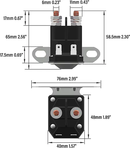 JTAREA 725-04439 862-1211-211-16 Солонид стартера 12 В Магнитное реле Переключение Пусковой соленоид заменяет детали - фото 3