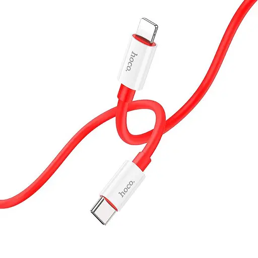 Кабель Hoco Type-C to Lightning Magic silicone PD charging data cable X87 red 6931474783196 - фото 1