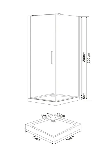 Душевая кабина Eger Rudas 90x90 без поддона 599-001/1L - фото 6
