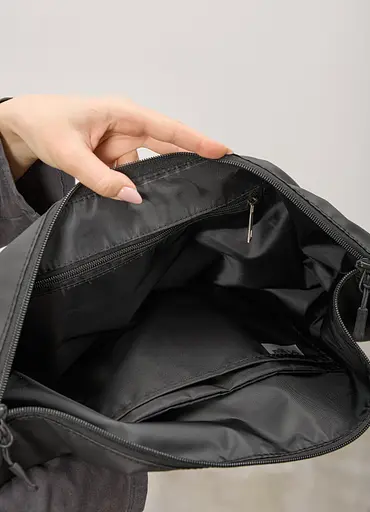 Женская сумка Sambag HOBO Bag-glove черная тканевая 50 х 28 х 5 см (53400064) - фото 7