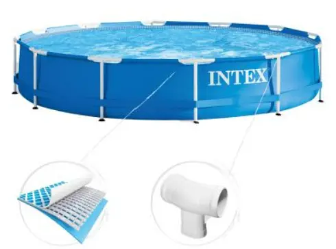 Большой бассейн Intex с насосом и фильтром 366x76 Garden Frame - фото 4