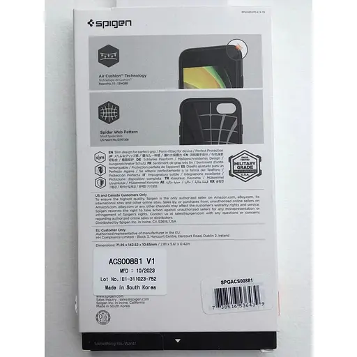 Оригинальный противоударный чехол Spigen Core Armor для iPhone SE 2 iPhone 8 SE 2022 iPhone 7 Black ACS00881 - фото 4