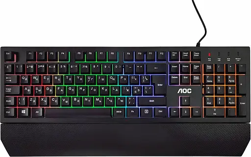 Клавиатура игровая мембранно-механическая AOC GK200 Gaming RGB радужная подсветка (GK200D32R) - фото 1