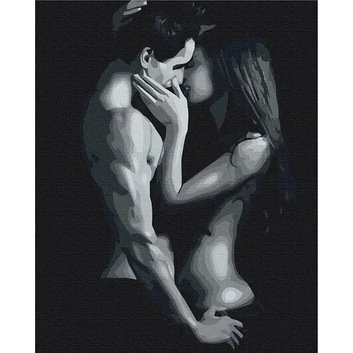 Картина за номерами "Чорно-біла пристрасть" Brushme BS52400, 40х50 см - фото 1