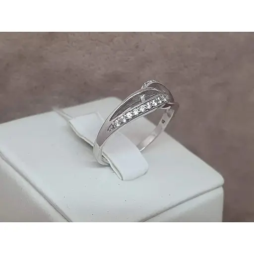 Серебряное кольцо Агни Искренность с фианитами. 1888/9Р-CZ 17 - фото 5