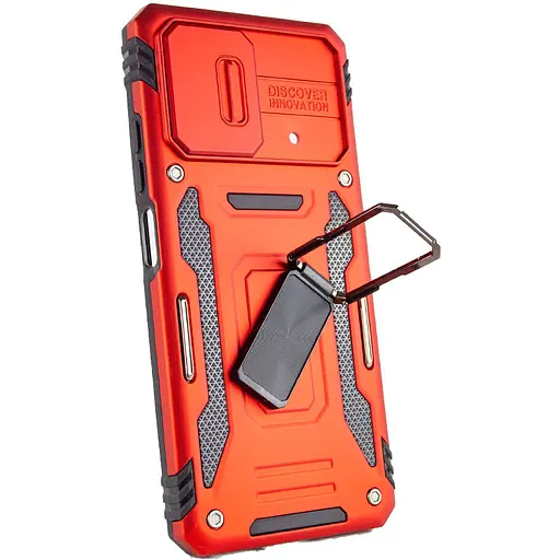 Ударопрочный чехол Camshield Army Ring для Xiaomi Poco X5 5G / Note 12 5G Красный / Red - фото 4