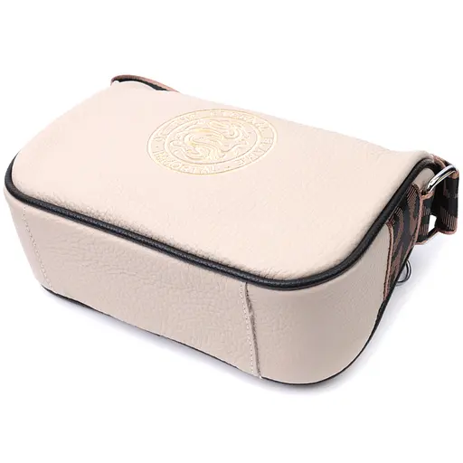 Сумка женская Vintage с вышивкой на лицевой стороне из натуральной кожи 22х14х8 см sum0027045 - фото 5