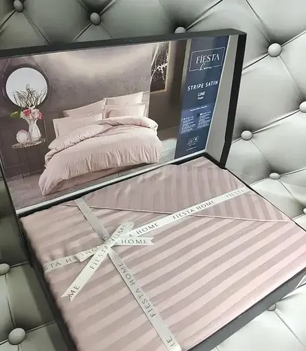 Постільна білизна Line Pudra Сатин-Stripe Fiesta pbe0052022 - фото 1