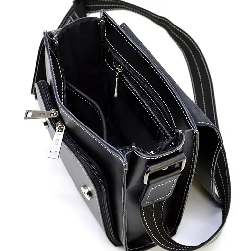 Чоловіча шкіряна сумка через плече TARWA 26х22х6 см sum0025771 - фото 8