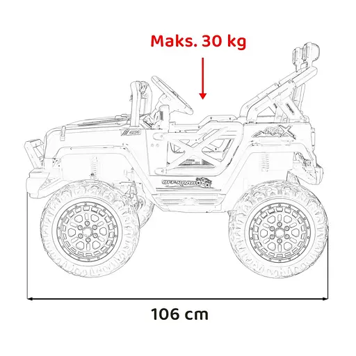 Електромобіль Ramiz OFF ROAD Speed ​​2х12 В,White (PA.HL598.BIA) - фото 8