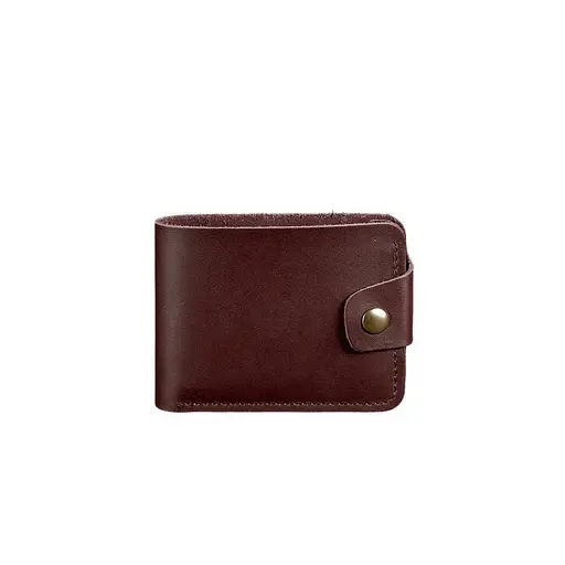 Шкіряне портмоне 4.3 бордове - фото 7