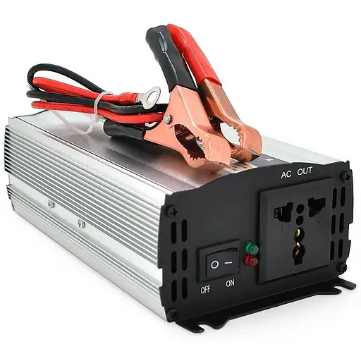 Інвертор напруги Voltronic CJ-500Q (DC:250W), 12/220V з апроксимованою синусоїдою, 1 універсальна розетка, крокодили, BOX