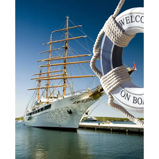 Алмазная мозаика Strateg ПРЕМИУМ На волнах свободы размером 30х40 см (HEG87047) - фото 1