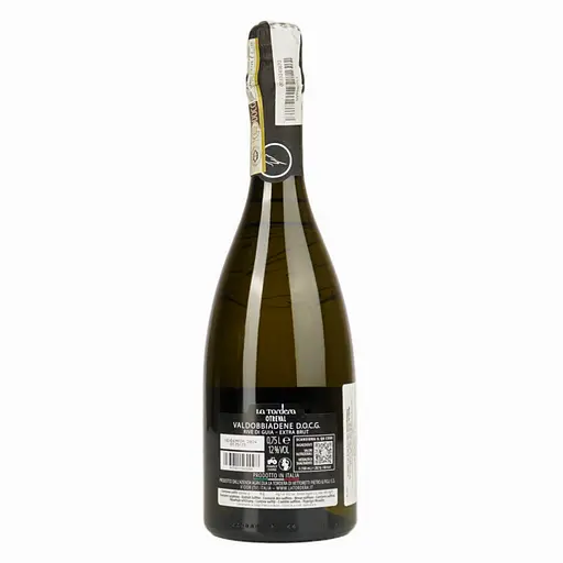 Вино игристое La Tordera Prosecco Rive Di Guía Valdobbiadene Superiore DOCG Otreval Extra Brut - Zero Zuccheri белое брют экстра 12% 0.75 л (1031) - фото 2