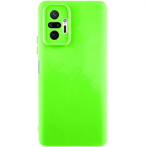 Чохол TPU Getman Liquid Silk Full Camera для Xiaomi Redmi Note 10 Pro / 10 Pro Max Салатовий / Neon Green