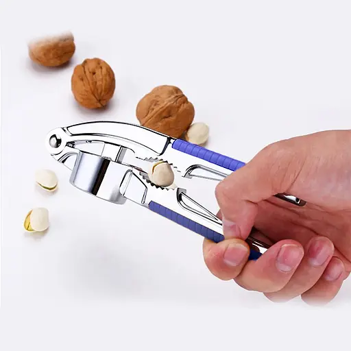 Многофункциональный пресс измельчитель для чеснока чесночница с орехоколом (2 в 1), Kitchen Master Синий 85642 - фото 3