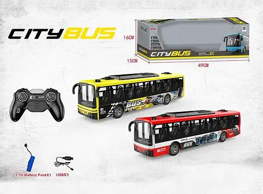 Автобус на радіокеруванні City Bus, 36 см, із підсвічуванням, акумулятор, 666-695NA (В асортименті) - фото 2