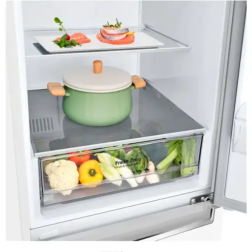 Холодильник LG с нижним морозильным отделением 186x60х68 холод.отд. 234 л мороз.отд. 107 л 2дв. А+ NF инв. диспл внутр. белый - фото 7