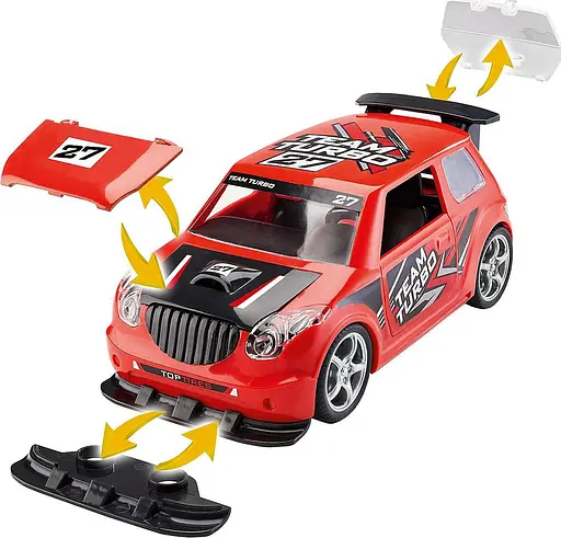 Конструктор Revel машинка Rallye Car with Pullback Motor червоний 00910 - фото 3