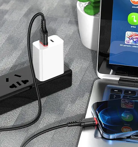 Зарядный кабель BOROFONE BX67 USB Micro-USB Lightning для Apple Lightning для iOS iPhone 6/7/8/X/Xs/11/12/13/14/15/Pro Max Черный - фото 5