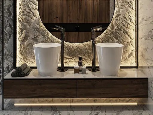 Умивальник Miraggio San Andreas глянсовий 0000236, Білий - фото 6