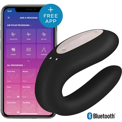 Смарт-вибратор для пар Satisfyer Double Joy Black - фото 4