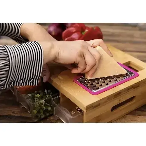 Бамбуковая доска с контейнерами RUHHY 20205 - фото 5