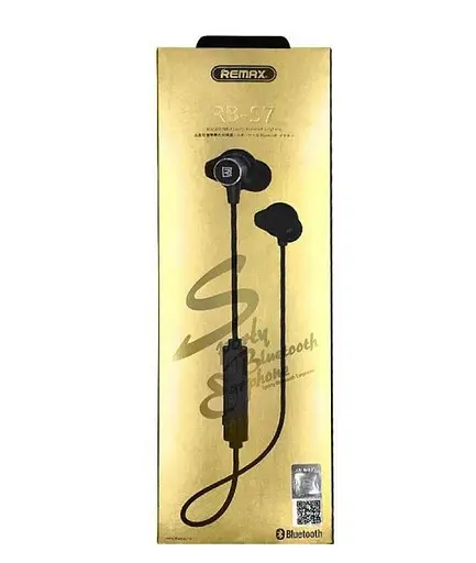 Спортивні вакуумні Bluetooth навушники гарнітура Remax RB-S7 Чорні - фото 7