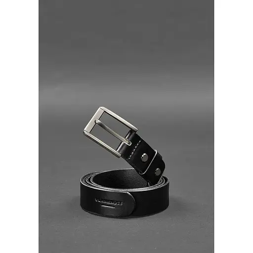 Мужской кожаный узкий ремень BlankNot 30 мм Черный - фото 3