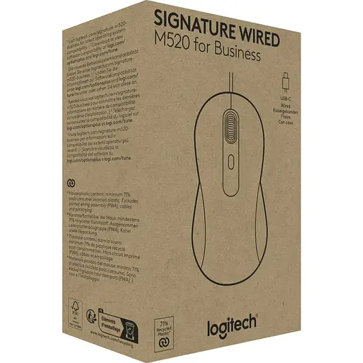 Миша Logitech Signature M520 Wired Mouse for Business Graphite (910-007511) - фото 2