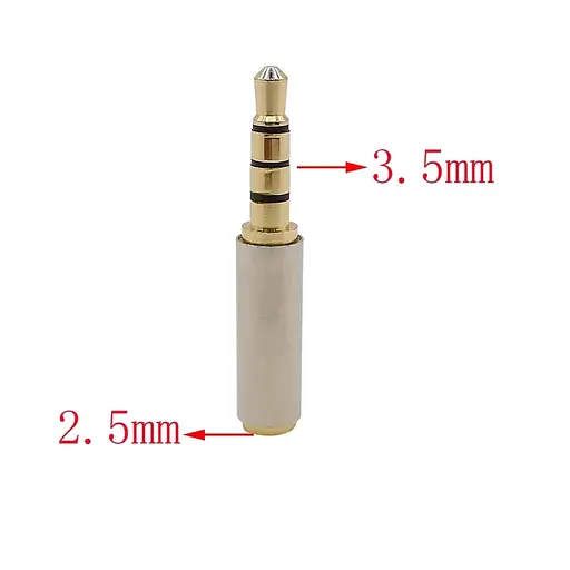 Переходник TCOM адаптер вход 2.5 гнездо выход 3.5 штекер - фото 4