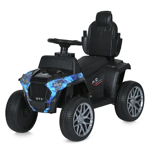 Дитячий квадроцикл Bambi M 5732EBLR-4 2-в-1 з батьківською ручкою, пультом керування, музикою, світлом, синій - фото 9