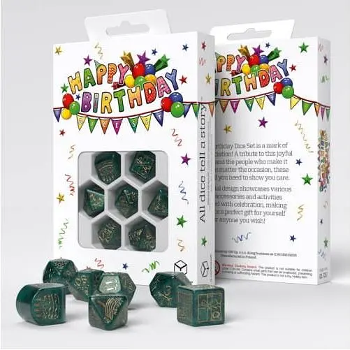 Набір кубиків Q-Workshop Happy Birthday Dice Set: Balloons (7 шт.) (RHPB02) - фото 1