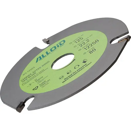 Диск пиляльний по дереву Alloid Building Tools с твердосплавними напайками 125х22.2 мм (WS-12503) - фото 2