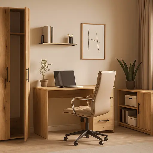 Шафа гардеробна з висувною штангою ОП-901 Orange-Line 700х347х1825 Дуб Евок прибережний - фото 3