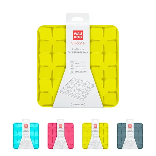 Коврик для поиска корма Waudog Silicone 205х205х17 мм желтый - фото 2