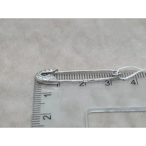 Серебряная брошь-булавка Ювелир Стандарт с фианитами. 3333-3 - фото 4