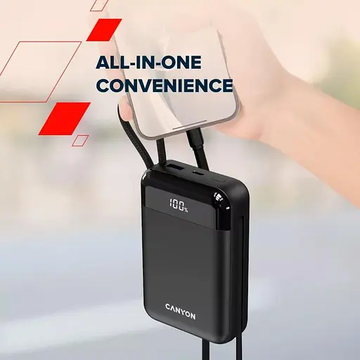 Павербанк Canyon Black 20 000 mAh / 22.5 Вт (CNS-CPB204B) - фото 12