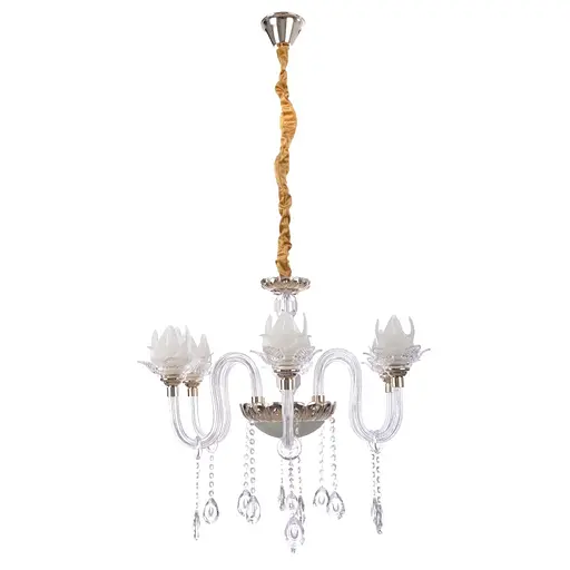 Люстра подвесная Brille хрустальная с подсветкой LED E14 40W WH (BCL-499S/6)