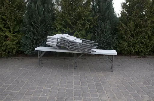 Лава розкладна садова туристична 180см біла - фото 7