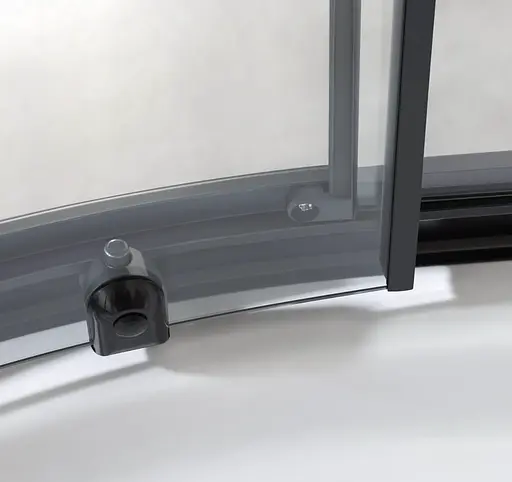 Душевая кабина угловая Eger Tisza 90x90 раздвижная стекло Spagetti мелкий поддон black 599-021-BS, интимато, черный - фото 7