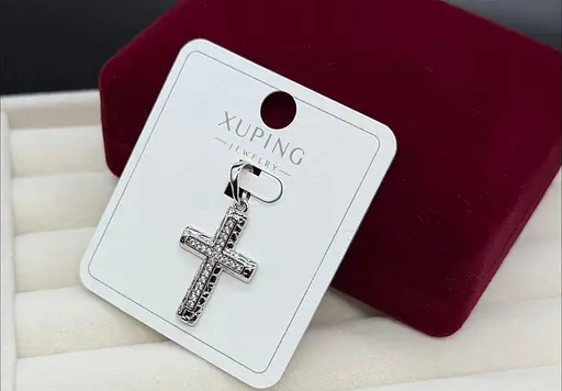 Хрестик універсальний Xuping медичне золото біжутерія хрест-підвіска прикраса на ланцюжок гіпоалергенний - фото 1