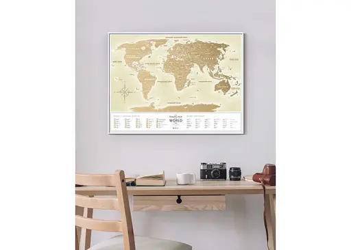 Скретч карта мира 1DEA.me Travel Map Gold World (рус.) (13001) - фото 4