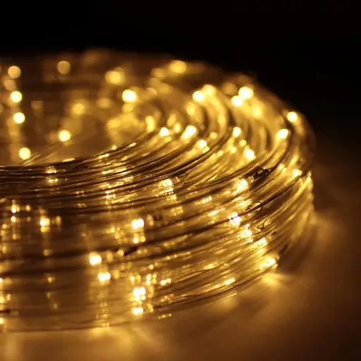 Світлодіодна гірлянда Дюралайт у шлангу 50м з перехідником Золотий - фото 7