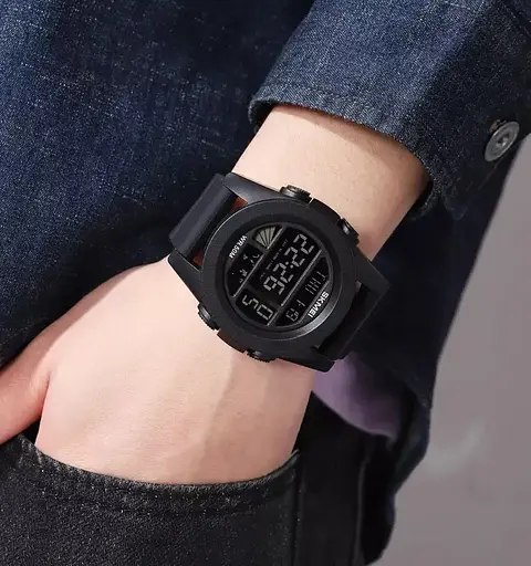 Чоловічий спортивний годинник Skmei 1906 Чорний циферблат - фото 4