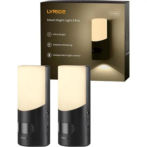 Lyridz Нічник із датчиком руху 2 шт. Теплий білий