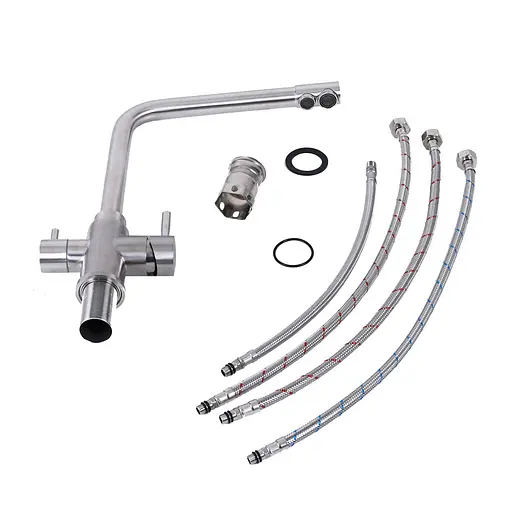 Смеситель для кухни под осмос Platinum KT 8201 (8626) нержавеющая сталь - фото 4