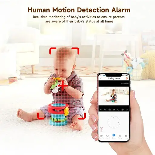 Видеоняня Xiaovv Q2BM на прищепке двусторонняя связь и подключение к телефону розовый - фото 6